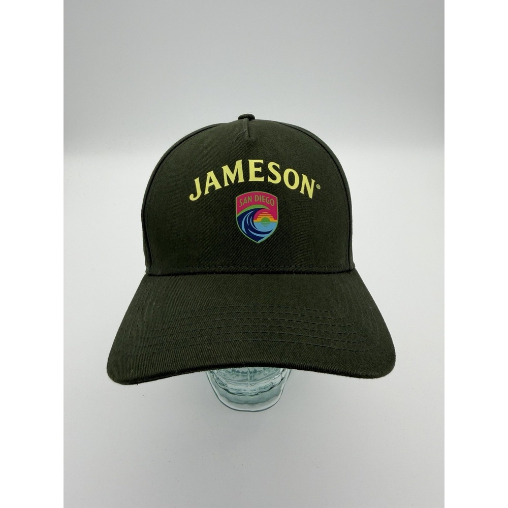 Jameson Whiskey San Diego Olive Green Promotional Hat Cap Adjustable Strap NWOT